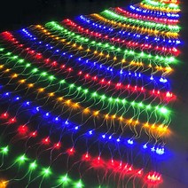 es) LED 그물 메쉬 조명 3x2M/ 1.5x1.5M 방수 문자열 야외 Fariy 정원 장식에 대 한 플매트 카펫 러그, Multicolor_3mx2m_EU 플러그