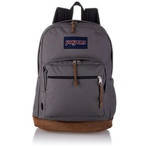 JanSport Right Pack 백팩 - 여행 직장 또는 노트북 책가방 가죽 바닥 레드 테이프