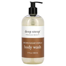 Deep Steep 바디워시 흑설탕 바닐라 17 fl oz (503 ml) 2팩