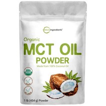 MICROINGREDIENTS MCT 코코넛 오일 파우더 454g, 1개, 상세설명참조