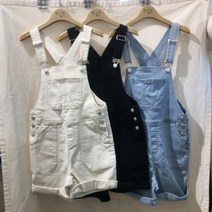 코튼 컬러 워싱 숏기장 오버롤 팬츠 FKQMDRP730M_IS