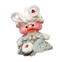 PKTOYS DIY 큐티 오리인형 크로스백 뽀글이 토이 캐릭터 빵빵덕 오리 인형 숄더백 크리스마스 명절 선물, 어깨 가방 흰색 사랑 헤어 벨트 녹색 스커트 딸기 가방, 흰 오리 어깨 가방