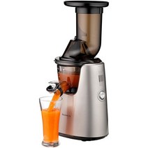Kuvings Whole Slow Juicer Elite C7000S - 더 높은 영양소와 비타민 BPA 프리 구성 요소 손쉬운 세척 초효율 240W 60RPMs-실버, 은