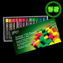 [문교] 갤러리 원형 오일파스텔(형광)12색