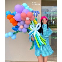 팩 유치원 이벤트 포토템 쇼핑몰 매장 장식 배치 생일기념일 선물 풍선꽃 재료, 풍선 꽃 재료 팩 24