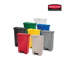러버메이드 슬림짐 스텝온 쓰레기통 50L/13G 파랑, 단품