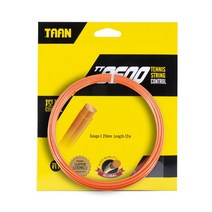 TAAN 테니스 라켓 문자열 12m 게이지 1.20mm 좋은 컨트롤 릴 액세서리 폴리 에스터 하드 와이어, 검은색, 01 주황색
