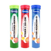 한잘 발포비타민 1개 독일산 직수입, 멀티비타민+미네랄