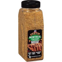 미국 McCormick 그릴 메이트 몬트리올 치킨 시즈닝 23온스 해산물 육류용 마늘/양파/블랙&레드페퍼/파프리카, 1.43파운드(1팩)