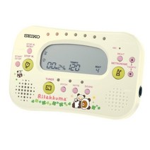 메트로놈 SEIKO x Rilakkuma San-X Tuner 스톱워치 STH100RKG STH100RKY, 노란색
