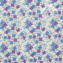바이핸즈 면20수 피드색 꽃무늬 패브릭 퀼트 원단 - 1/2yd, 14.아이리스-블루퍼플