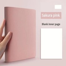 업무용 명품 가죽 다이어리 400 페이지 미션 가죽 빈 노트 5 일일 백서 비즈니스 사무실 일상 작업 메모장, 02 Sakura pink