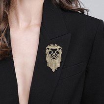 여성 매너 브로치 정장 빈티지 엘레강스 사자 태슬 원피스 브로치 코사지 브로찌 쥬얼리 주얼리 스웨터 정장 옷핀 오픈방지 고급 일상 데일리 러블리 송년회선물