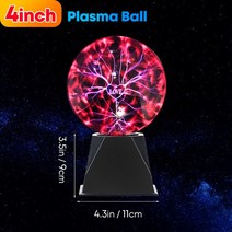 플라즈마볼 스노우볼만들기 워터볼 야간 조명 플라즈마 볼 램프 표면 만질 수 있는 마법의 정전기 유도 스, 빨간