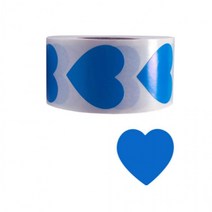 [가성비 최고]대용량500pcs 다꾸 하트 답례품 감사스티커 스티커[413] 블루 YS21MR31