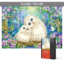 1000피스 직소퍼즐+액자세트 - 사랑이 넘치는 숲속의 아침 (액자포함), 직소퍼즐, 고급형 수지액자 (댄디실버)