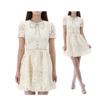 23FW 셀프포트레이트 코드 레이스 보우 미디 원피스 PF23035SC CREAM