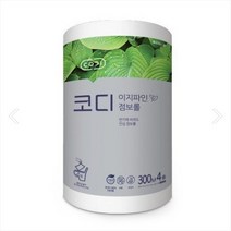 코디 이지파인 점보롤 300MX4롤 2겹 물에 잘 풀리는 무향 무잉크 친환경 화장지