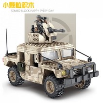 메가블럭 호환 점보 빌딩 사막 험머 지프 콜 오브 듀티 군용 빌딩