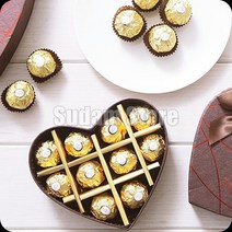 (수담스토어) 러브하트 페레로로쉐 10개 화이트데이 발렌타인데이 선물용 초코렛 초코릿