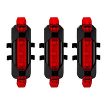 EL-918 자전거 후미등 USB 충전, 레드 3개