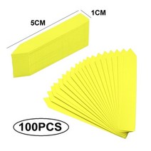 도로명주소판 건물주소 명패 100pcs 식물 태그 정원 식물 레이블 보육 마커 화분 묘목 레이블 트레이 마크 도구 정원 액세서리, 작은 100 개 노란색