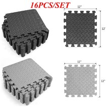 헬스장 고무 매트 상단 체육관 바닥 퍼즐 스포츠 내구성 EVA 폼 연동 타일 피트니스 룸 운동 요가 마사지 패드 16 개 9 30x30cm, 3.9PCS Black  With Edge