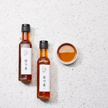 전통선물 직접 짠 고소한 송하 참기름 들기름 세트, 참기름(수입산)+들기름(국산) 180ml