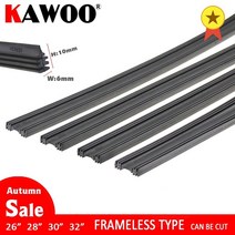 차량용 자동차 와이퍼 2pcs 뼈없는 프레임리스 고무 블레이드 리필 스트립 윈드 스크린 6mm 26quot28quot30quot32quot 앞 유리 액세서리, 2pcs 28 인치 700mm