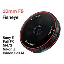 록 스타 10mm F8 어안 렌즈 렌즈 APS-C 소니 E 후지 x M4/3 캐논 Eos M 니콘 Z 마운트 미러리스 카메라 용 고정 렌즈, Nikon Z