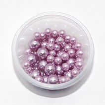 아크릴 진주 [무구멍] 컬러 비즈 공예 재료, 보라, 5mm