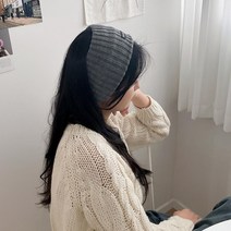 스키장헤어밴드 스노우보드 귀안아픈머리띠 여자 남자 니트 방한 니트 겨울 스키장 준비물, 블루