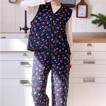 [SET] 촌캉스 레트로 김장 누빔 조끼/바지 세트