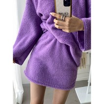 n6 뽀송스커트 겨울신상 양털 뽀글이 H 에이치 라인 후리스 미니 sk