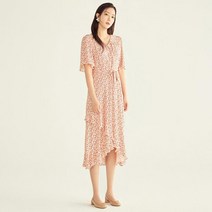 베스띠벨리 22S S 플라워 패턴 레이스 카라 롱 원피스 BEO2528REP