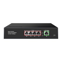 네트워크 스위치 허브 24 포트 관리 POE 스위치 2 기가비트 업 링크 SFP 네트워크 이더넷 IP 카메라 전이, 01 Black