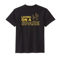 볼링 티셔츠 킹핀 Living on a spare 쿨론 메쉬 드라이 라운드 반팔티 면티단체복 팀복 제작