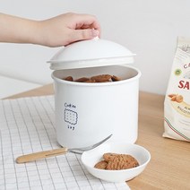 원형 투명밀폐용기 간식 쿠키통 원통케이스 씨리얼 견과류 꿀단지 항아리 JAR 캐니스터, 1개