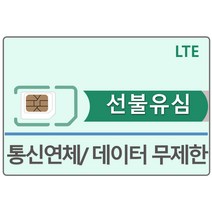 선불유심 데이터 LG KT SK 단기 무료 선불폰 무제한 개통 칩, 1개