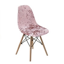 에펠 카페 업소용 식탁 1인용 원목 디자인 체어 인테리어의자 반짝이 벨벳 쉘 소프트 패브릭 의자 카페, 04 pink