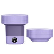 미니 접이식 세탁기 속옷 양말 휴대용 청소 10L, 02 퍼플_04 AU