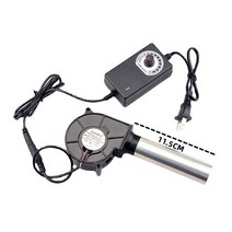 배기팬 배기휀 환기팬 야외 바베큐 폐유 송풍기 스테인리스강 원형 파이프 110V-220V 12V 2A 대용량 팬, [01] Black