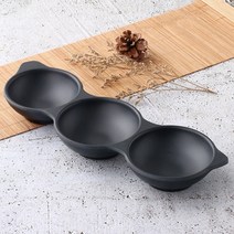 먹토 멜라민그릇 땅콩3구 찬기 소 업소용 식당 3칸 반찬 나눔 접시 간장 종지 소스볼