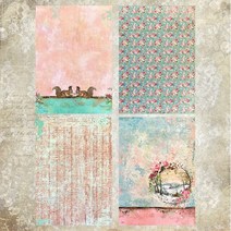 패턴지 방습지 부직포패턴지 종이패턴지 A5 단면 패턴 Paperanimal 복고풍 예술 사슴 인 Papercraft 아트지 수제 스크랩북 키트 세트 책, [01] 01