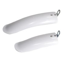 2Pcs 접이식 전면 후면 펜더 전기 자전거 용 자전거 전면 후면 사이클링 액세서리, 다중, 플라스틱, 화이트 14인치