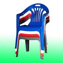 플라스틱 야외 파라솔 의자 편의점 실외 행사용 4개, 적색