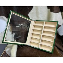 선글라스 안경 보관함 파우치 정리대 트레이 케이스 수납, 상세페이지 참조, 12칸 그린 아이보리