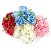 (주)아트인 장미 미니송이(6개), 블루