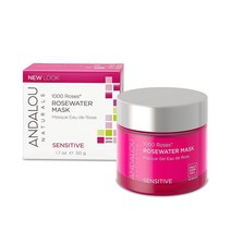 Andalou Naturals Mask 1000 Roses Rosewater 안달로우 1000 송이 장미 로즈워터 마스크 1.7oz, 1개, 1개