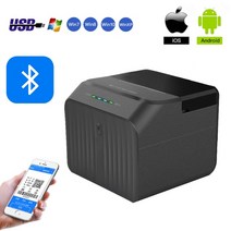 스티커제작기계 라벨프린터 네임프린터 58mm 데스크탑 열 블루투스 미니 바코드 접착, USB 블루투스, 미국 플러그
